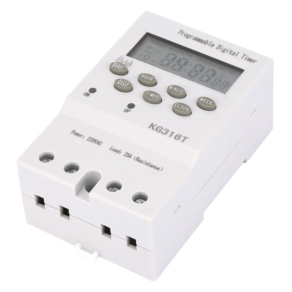KG316T 220V Programmerbar Digital Timerkontakt, Mikrocomputer Automatisk Tidsstyring, 16A