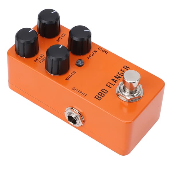 Analog Flanger Pedal Mini Bärbar för Elgitarr Bas med True Bypass DC9V