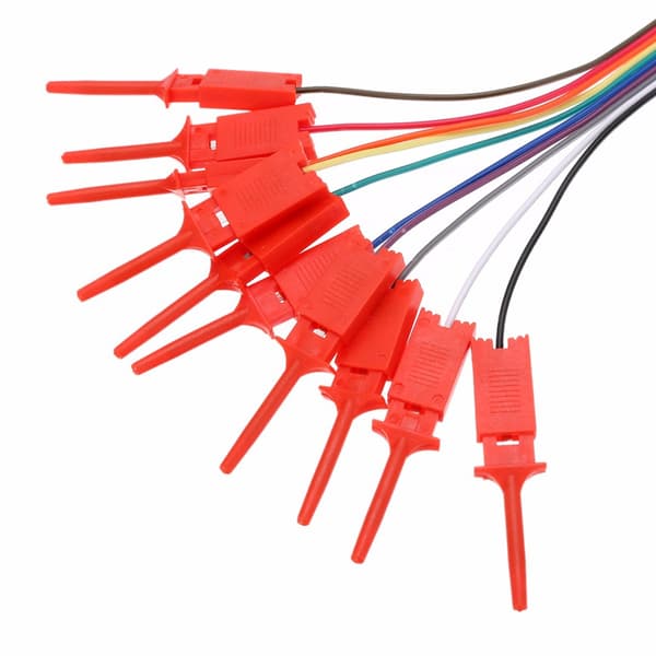 10-pak Dupont-ledninger testklemmer til USB-logikanalysator, forbindelseskabler og interface-ben, ideel til elektroniktest
