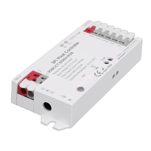 Smart WiFi SPI Pixel Controller, Tuya App-kontrol, 40+ Dynamiske Tilstande til Digital RGB LED Strip Lys