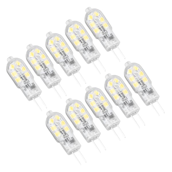 10-pack G4 LED-lampor dimbara hög CRI klart glas landskapsbelysning DC 12V kallvit