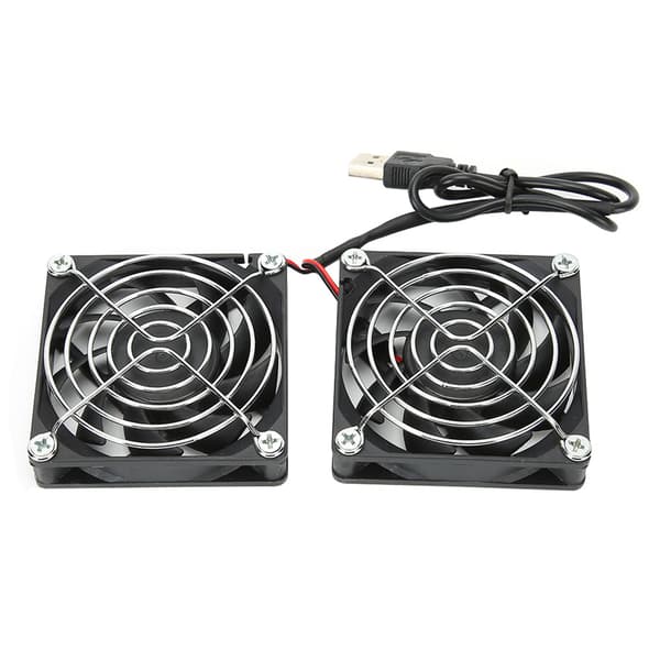 5V USB Strøm Køling Dobbelt Ventilator Router Varmeafledning Køler til ASUS RTAC68U AC86U EX6200 Tengda AC15