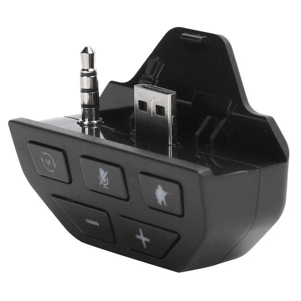 Headset Adapter Controller Audio Adapter Hovedtelefon Konverter til Xbox One Trådløs Gamepad Sort