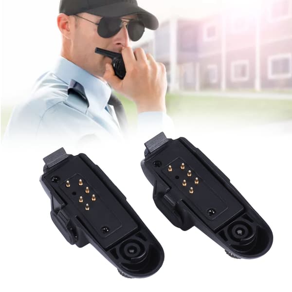 2 stk. Walkie-Talkie 7-ben til 2-ben headsetadapter Bærbar lydheadsetadapter til GP328 GP340