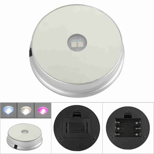 Värikäs LED-valokristallinäyttöteline #1