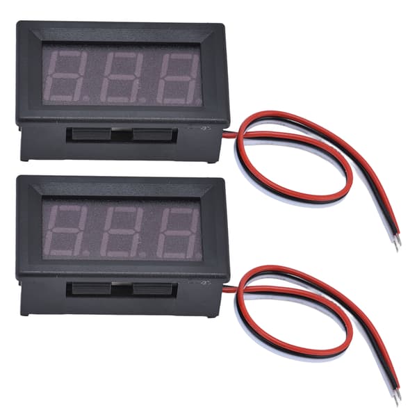 3-leder DC 0-99,9V Digitalt Voltmeter, 0,56\" LED Display Modul, Blå/Rød, Eksternt Panelmåler