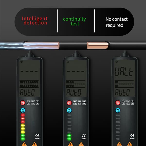 Berøringsfri LCD Digital Dual Mode Smart Multimeter Spændingsdetektor Modstandsfrekvenstester