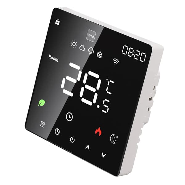16A Smart Termostat LCD Farve Touchscreen PC Programmerbar Elektrisk Varmetermostat til Hjem Hotel Kontor AC 90 til 240V