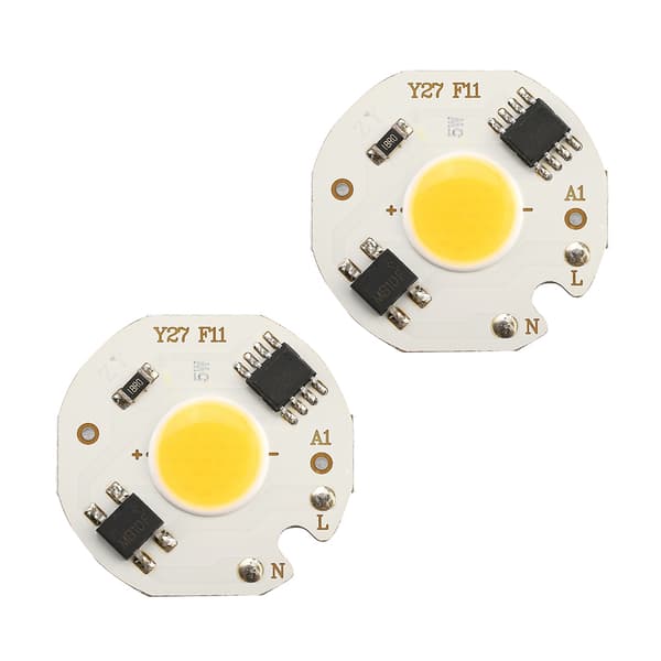 10-pack AC220V 5W COB LED-chipspotlightlampor med hög ljusstyrka, varmvit