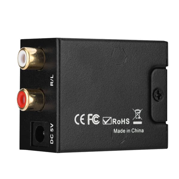 Digital Analog Audio Converter Optisk Fiber til Analog Digital Audio Afkodning