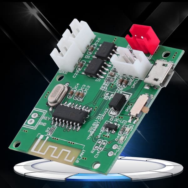 Bluetooth 5.0 2*5W Forstærkerkort AUX Audio Input Strømforstærkerkort 3.7V 5V