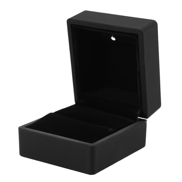 LED Ring Display Case til Forlovelses- og Bryllupssmykker, Gaveopbevaringsboks med Lys (Ringboks)