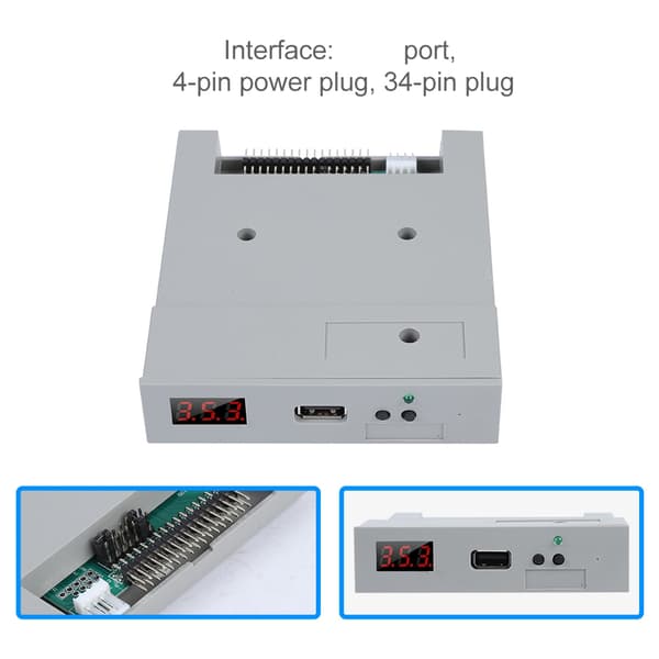 SFR1M44-U100 3,5 tum 1,44 MB USB SSD diskettstationsemulator Plug and Play