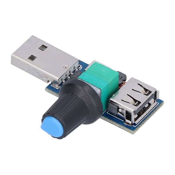 USB fläkthastighetsregulator volymrattjusterare modul lågbrus PWM-regulator