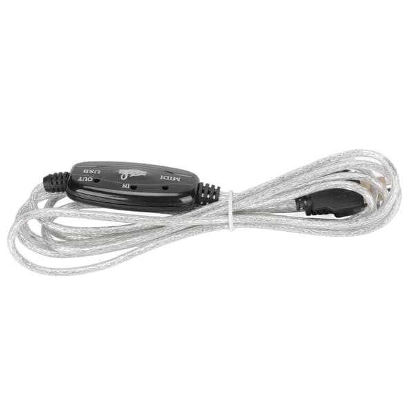 MIDI til USB-kabel ca. 2,2 yards langt 16 kanaler USB PC-interface LED strøm indgang udgangsindikator USB MIDI-kabel