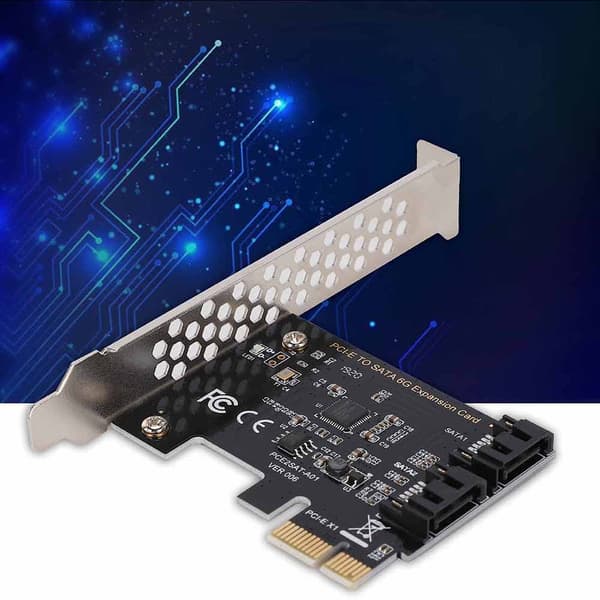 PCI-E-kortit PCI Express–SATA 3.0 2-porttiset SATA III 6Gbps -laajennussovitinkortit