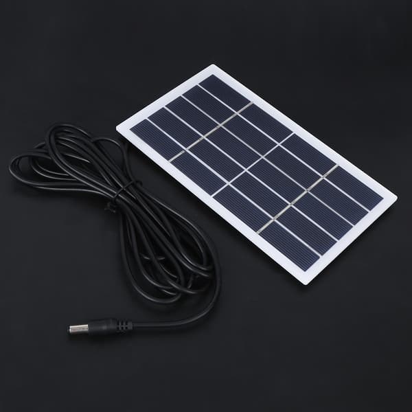 2W 5V Polysilicium Solcellepanel med DC-interfaceopladning til 3.7V Batteri Udendørs Havelampe
