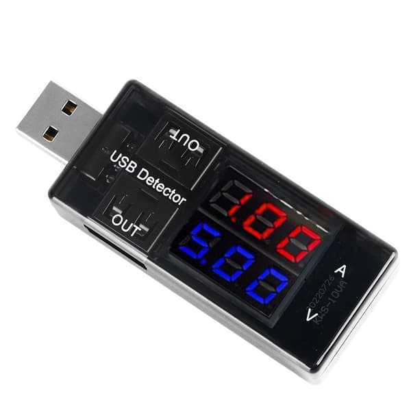 USB-tester, dobbelt display multimeter, højpræcisions spændingsstrømkapacitetsmåler 3-20V 0-3A
