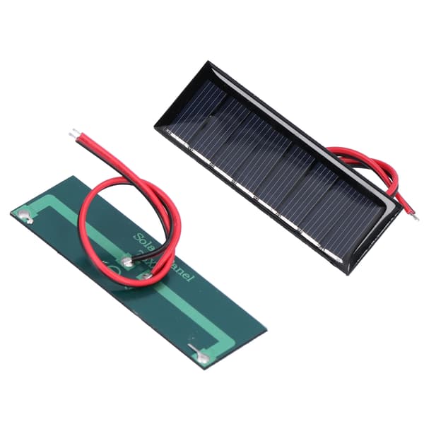 2-pak 0,2W 4V Polysilicium solpanel med kabel, 75x25mm solcelle til gør-det-selv videnskabsprojekter