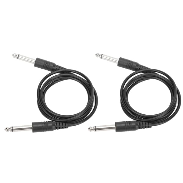 6,35 mm gitarrinstrumentkabel 1/4 tum rak till rak gitarrsladd för elgitarr basgitarr elektrisk mandolin 1 m
