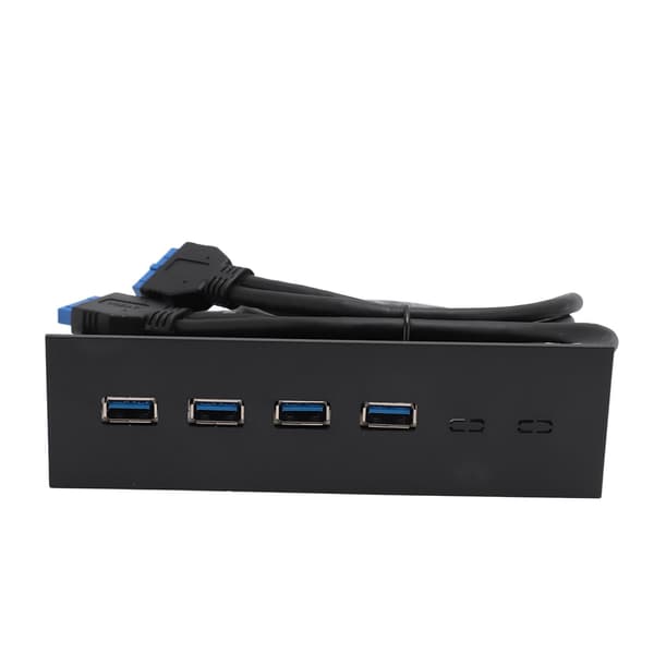 USB 3.0 Frontpanel Hub 5,25 tommer 4 porte 5 Gbps Stabil Plug and Play Optisk drev Frontpanel til stationær bundkort
