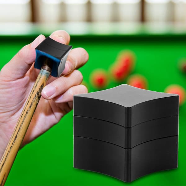 Universal Aluminium Snooker Pool Billard Køkridt Holder (sort)