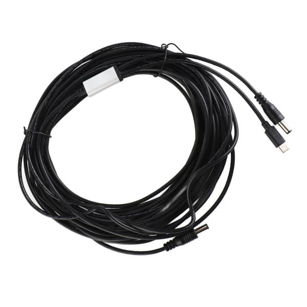 Vandtæt DC-strømforlængerkabel 32,8 fod, USB-C han til han-kabel til minikameraer og LED-strips