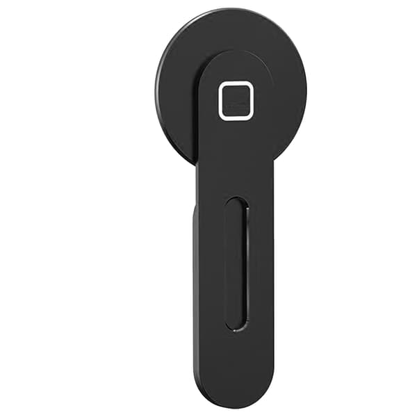 Magnetisk telefonholder til iPhone 12 13, bærbar kantmontering i aluminiumslegering, stærkt greb, sort