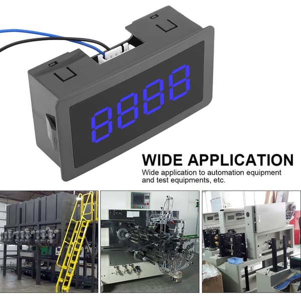 DC LED Digital Display 4-siffrig 0-9999 Upp/Ner Plus/Minus Panelräknare Mätare Blå