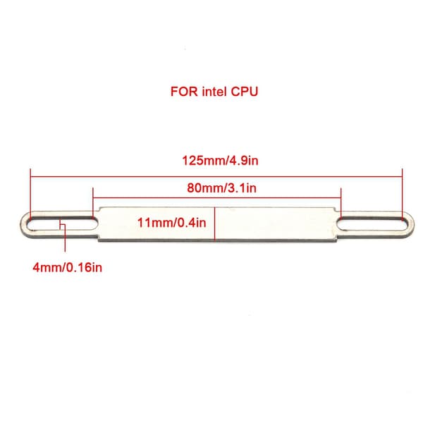Vandkøling kølepladeblokspænde i rustfrit stål til CPU (til Intel CPU)