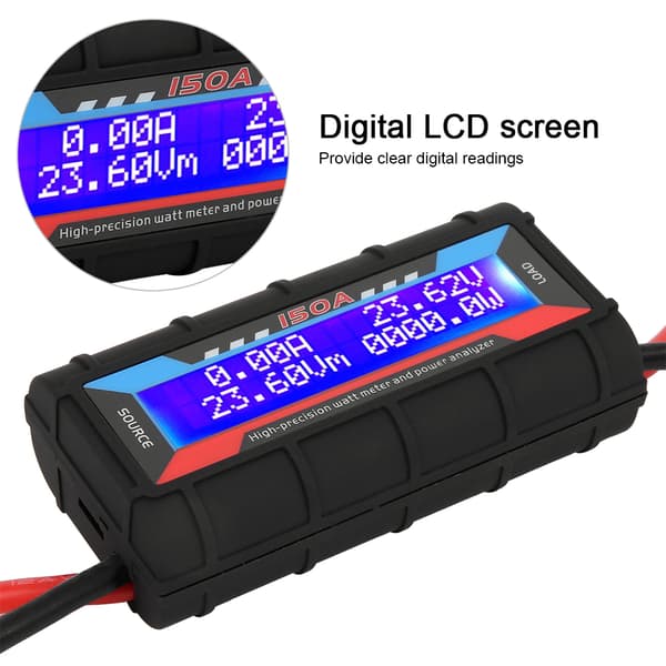 Wattmätare Strömanalysator LCD Digital Voltmeter Amperemeter 150A RC Flygplanstestare