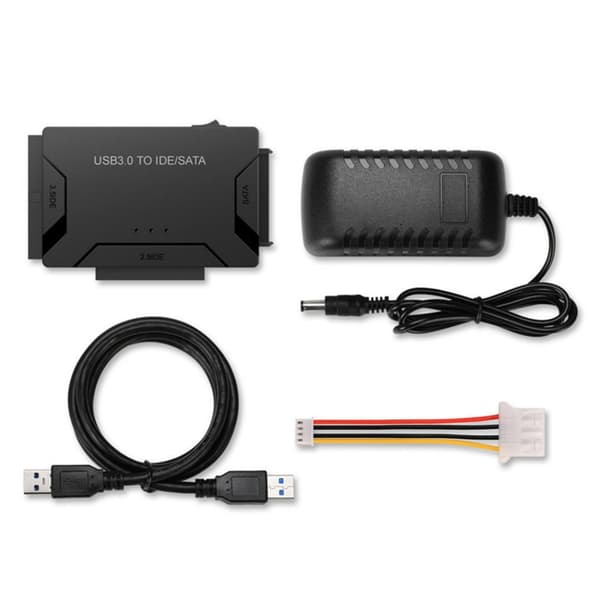 USB 3.0 - SATA IDE -kiintolevysovitin 2,5\"/3,5\" HDD SSD -asemille ja sisäisille levyille