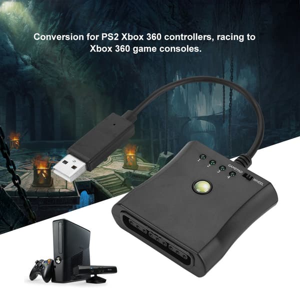 Universal adapterkabelkonverter til PS2-controller til Xbox 360-spilcontroller