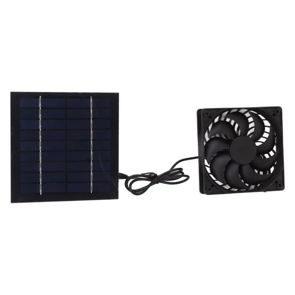 10W solcellepanel ventilatorsæt soldrevet ventilator til små drivhuse hundehuse skure ventilation