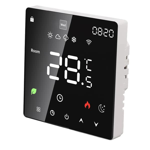 16A Smart Termostat LCD Farve Touchscreen PC Programmerbar Elektrisk Varmetermostat til Hjem Hotel Kontor AC 90 til 240V