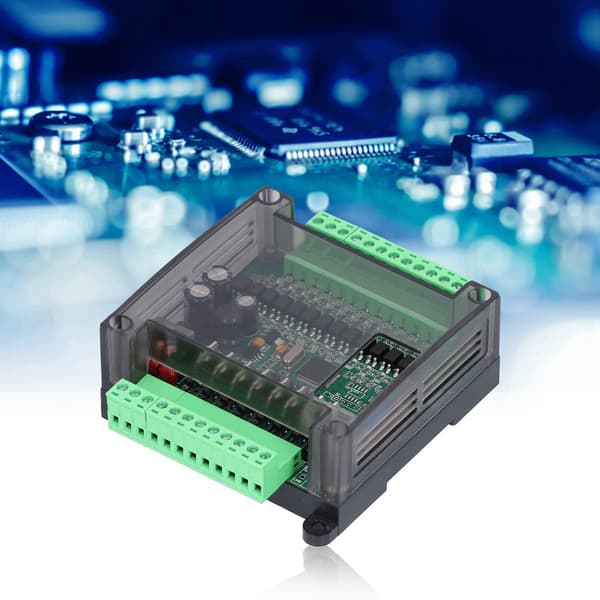 PLC-controller 2N20MT-modul med skal til industriel automatiseringskort