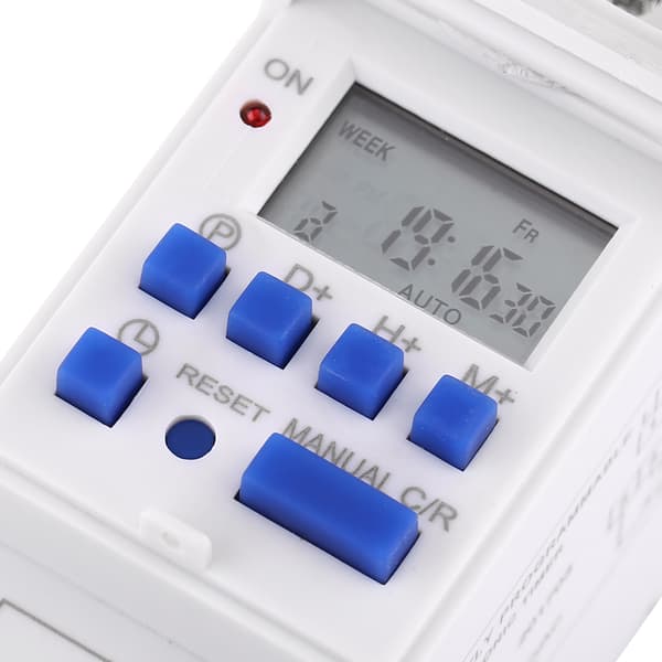LCD-display Ugentlig Programmerbar Elektronisk Relæ 16on＆8off Timerkontakt (AC/DC12V)