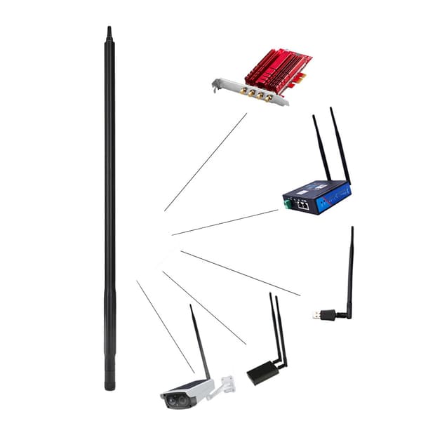 Omnidirektionel 16dBi Antenne 2400-2500MHz Frekvens Guldbelagt Interface Antenne