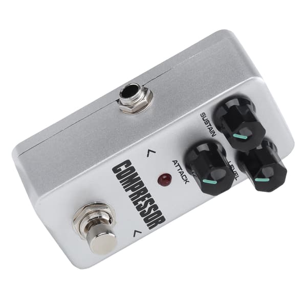 Gitarrkompressorer Aluminiumlegering Brett Justeringsområde Pedal Mini Instrumenttillbehör