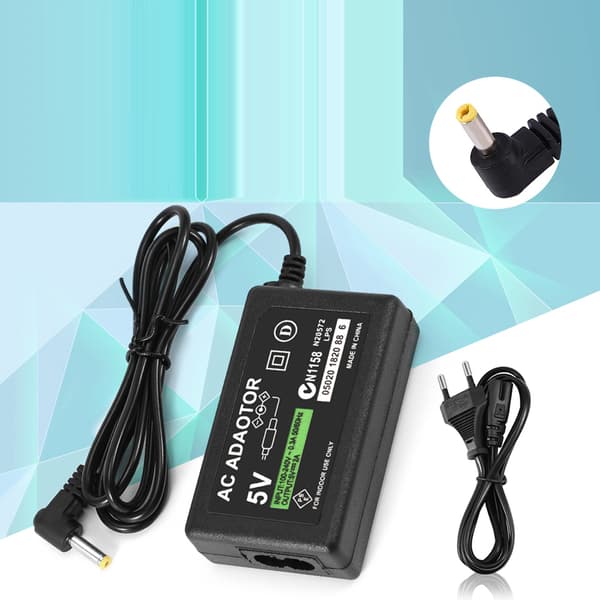 Vægoplader AC-adapter strømforsyningskabel til PSP 1000/2000/3000 EU-stik