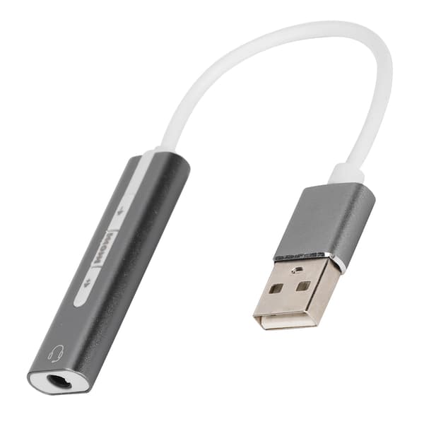 USB-lydkort i aluminiumslegering eksternt computerlydkort til alle computersystemer 7.1 Stereo