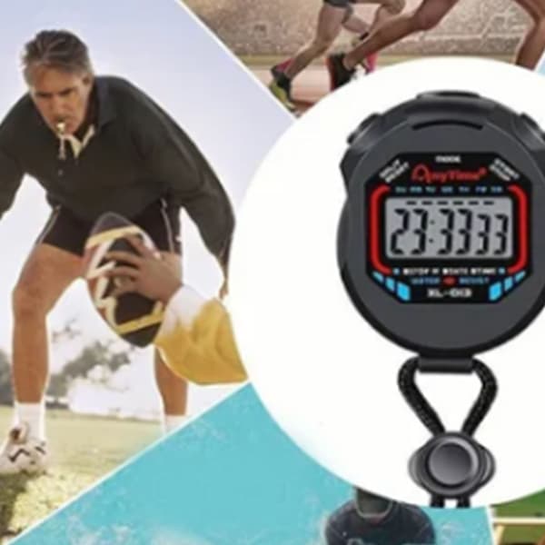 013 Elektronisk stopur multifunktion med knapcelle sportsstopur timer til løb