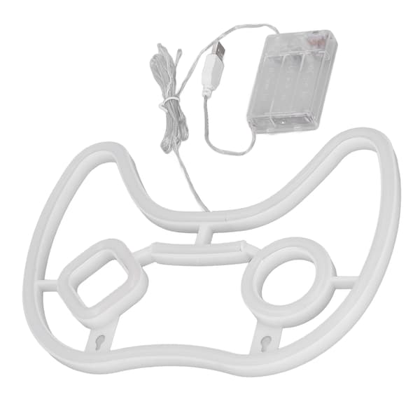 Gamepad Neonskilt 11x7.5in LED USB Batteri PVC ABS Spilcontroller Lys til Soveværelse Festindretning