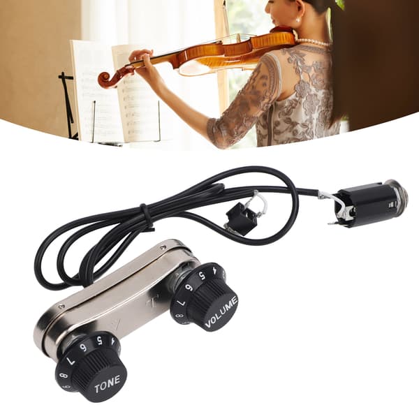 Violin Pickup Piezo Transducer Bridge Sæt med Tone Volumenknap til Violindele