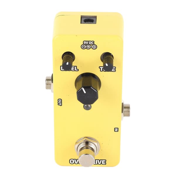 Elgitarr Effektpedal Enkel Block Mini Modulationsförstärkarsimulering Pedal Gul Overdrive