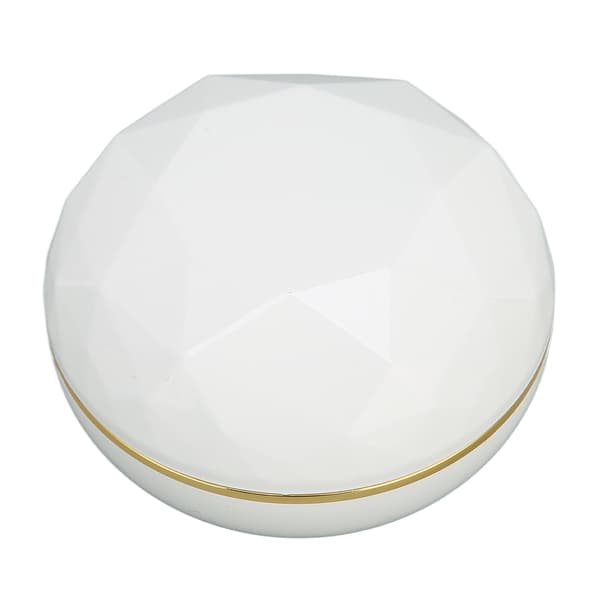 LED-ringask Elegant smyckesdisplay presentfodral för bröllopsförslag förlovning vit