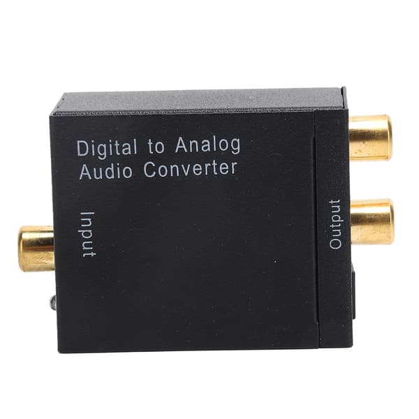 Digital til Analog Audio Konverter USB Sort Aluminiumslegering Adapter DC 5V 1A