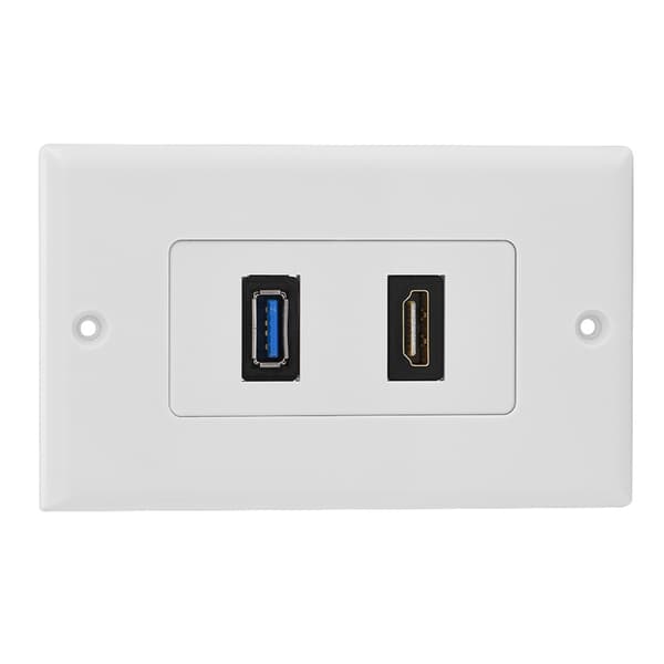 HDMI USB3.0 To i en integreret multimedievægpanel lyd- og videostik