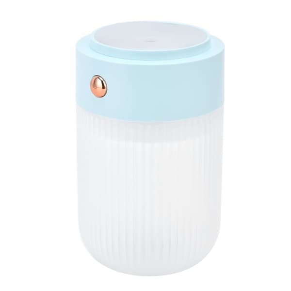 250 ml Mini luftfugter USB-drevet farverig lampe luftfugter til bil, kontor, stue - blå