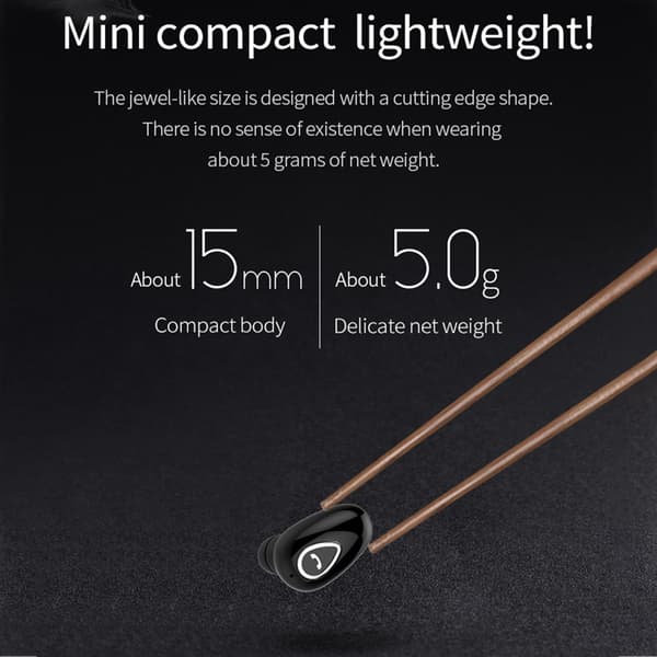 Trådløse Bluetooth 4.1 ørepropper Usynlige In-Ear Stereo Høretelefoner